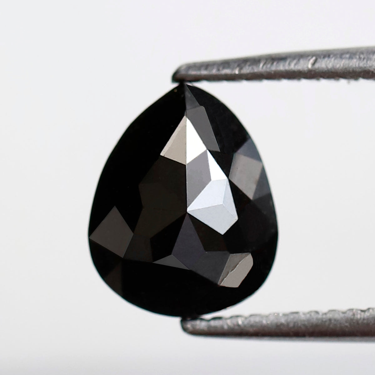 1.42 CT Pear Shape Loose Diamond, 7.70 x 6.30 mm Natural Treated Black Diamond For Making Custom Ring