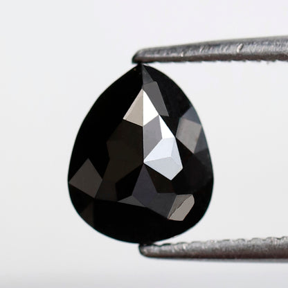 1.42 CT Pear Shape Loose Diamond, 7.70 x 6.30 mm Natural Treated Black Diamond For Making Custom Ring