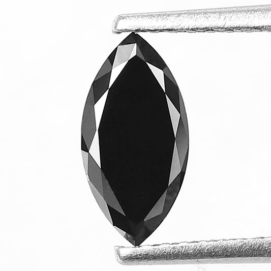 0.68 CT Loose Marquise Shape Diamond 9 x 4.50 MM Treated Black Diamond For Wedding Ring