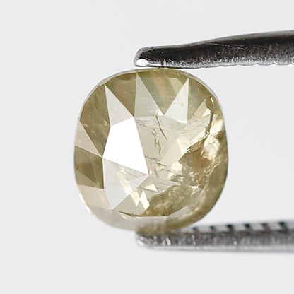 1.04 CT Cushion shape Natural Loose Diamond, Greenish color salt and pepper Diamond, 6 mm Diamond for making unique Design wedding ring set