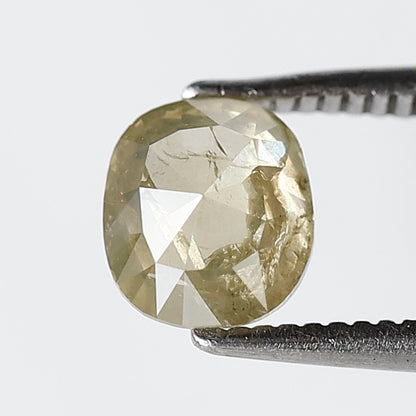 1.04 CT Cushion shape Natural Loose Diamond, Greenish color salt and pepper Diamond, 6 mm Diamond for making unique Design wedding ring set