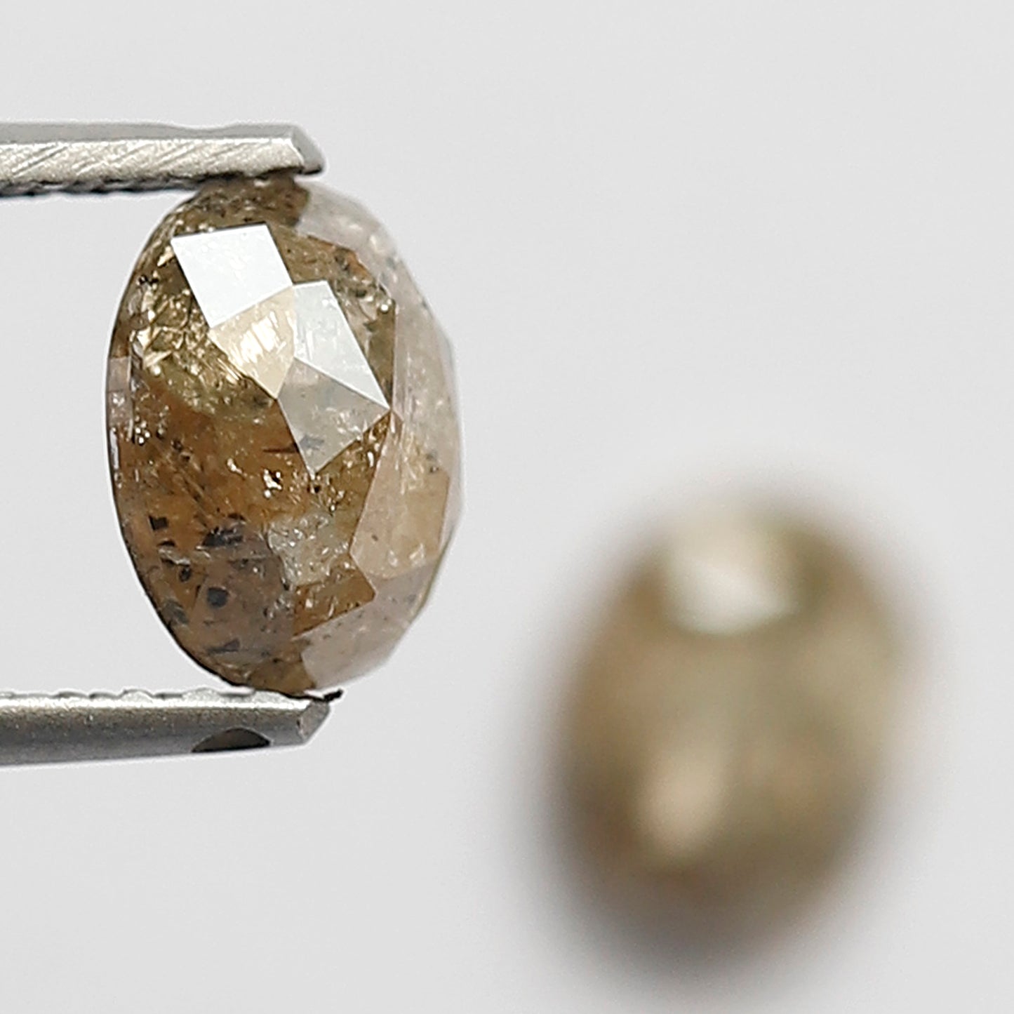 Natural 1.25 Ct Brownish Oval Shape Ethical Diamonds | 6.30 mm Rustic Loose Pair for Jewelry