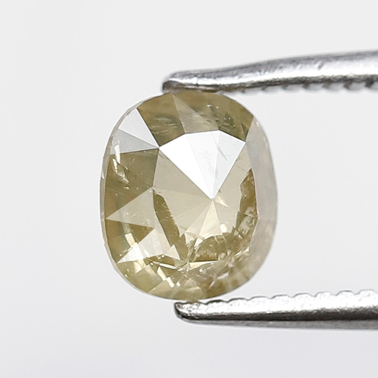 1.04 CT Cushion shape Natural Loose Diamond, Greenish color salt and pepper Diamond, 6 mm Diamond for making unique Design wedding ring set