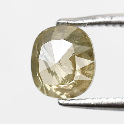 1.04 CT Cushion shape Natural Loose Diamond, Greenish color salt and pepper Diamond, 6 mm Diamond for making unique Design wedding ring set