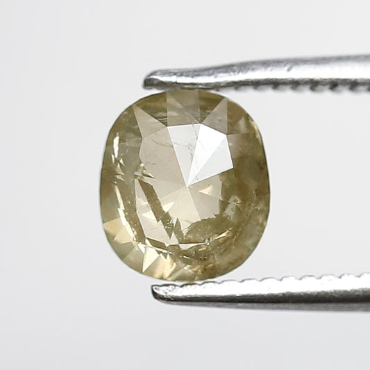 1.04 CT Cushion shape Natural Loose Diamond, Greenish color salt and pepper Diamond, 6 mm Diamond for making unique Design wedding ring set