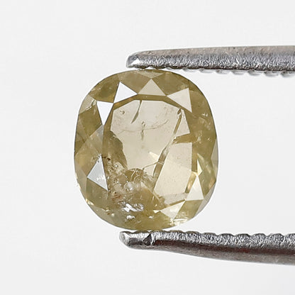 1.04 CT Cushion shape Natural Loose Diamond, Greenish color salt and pepper Diamond, 6 mm Diamond for making unique Design wedding ring set