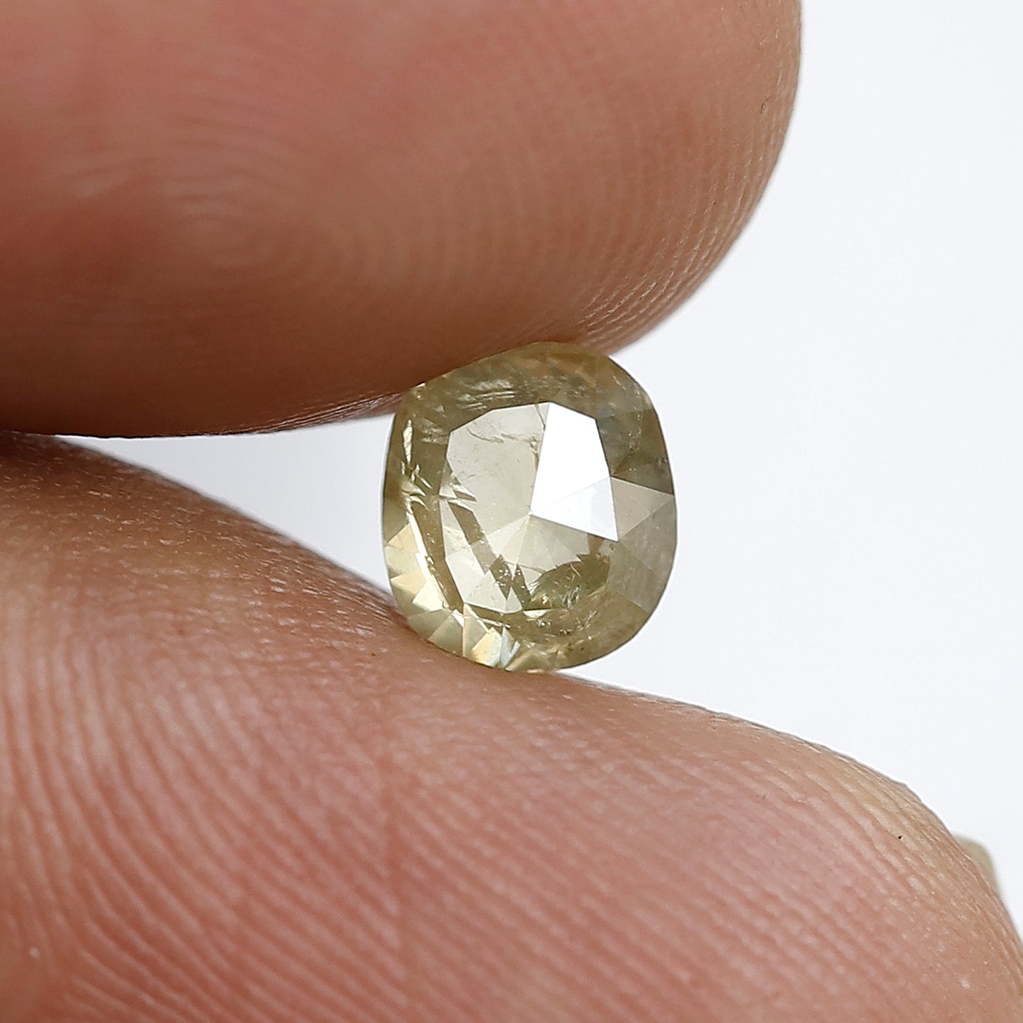 1.04 CT Cushion shape Natural Loose Diamond, Greenish color salt and pepper Diamond, 6 mm Diamond for making unique Design wedding ring set