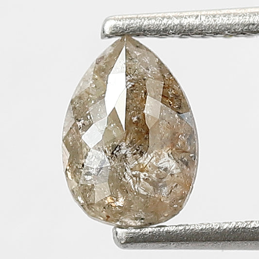 0.56 CT Pear Shape Brownish Loose Diamond, 7 x 5 MM Natural Conflict Free Rustic Diamond For Wedding Jewelry