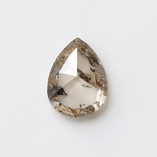0.83 CT Natural Loose Pear Shape Diamond,7 mm Brownish color salt and pepper for making custom design engagement ring and style jewelry ring