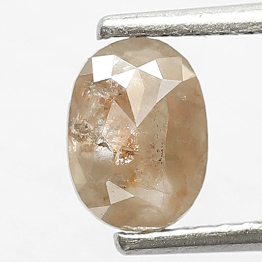 Natural 0.63 Ct Brownish Gray Oval Diamond | Rustic Ethical Loose Stone for Engagement Ring