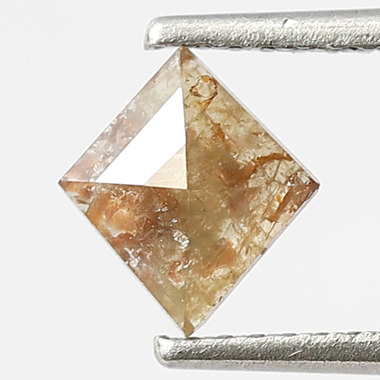 0.55 CT, 7.20 MM Kite Shape Natural Yellowish Red Loose Ethical Rustic Diamond For Wedding Band and Ring