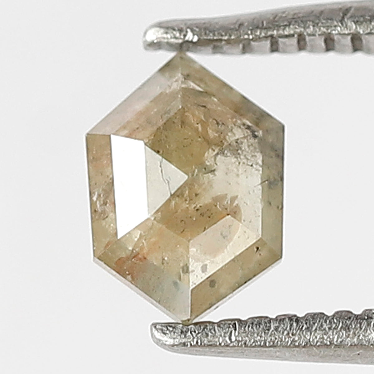0.44 CT Light Yellow Hexagon Rustic Diamond, Natural Ethically Sourced 6.50 MM Loose Diamond For Woman Ring