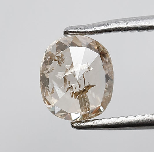 0.90 CT Oval shape Natural Loose Diamond,6 mm Brownish color perfect facet salt and pepper making unique design charm and glad jewelry rings