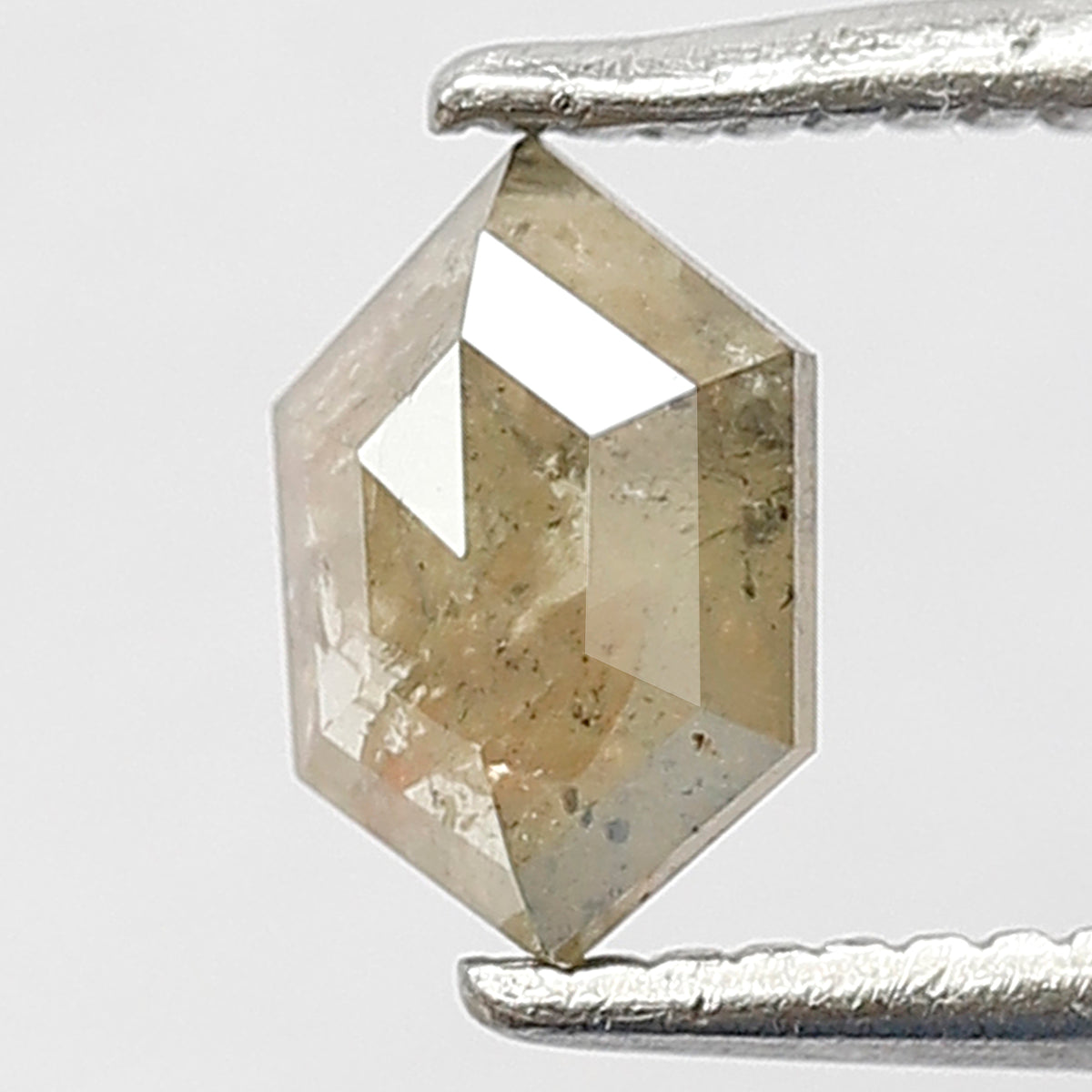 0.44 CT Light Yellow Hexagon Rustic Diamond, Natural Ethically Sourced 6.50 MM Loose Diamond For Woman Ring