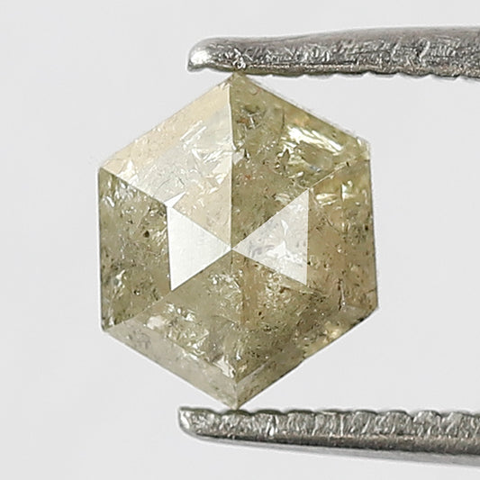 1.11 Ct Hexagon Rustic Diamond | 6.30 mm Natural Conflict Free Loose Diamond for Birthday Gift Ring