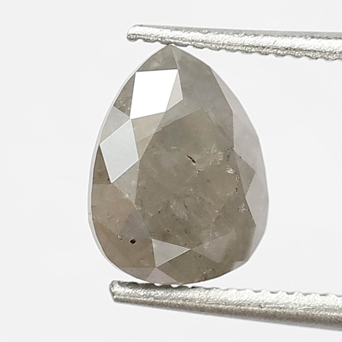 1.25 Ct pear Shape Salt and Pepper Diamond 7.20 MM Loose Natural Grey Black Color Diamond for making jewelry