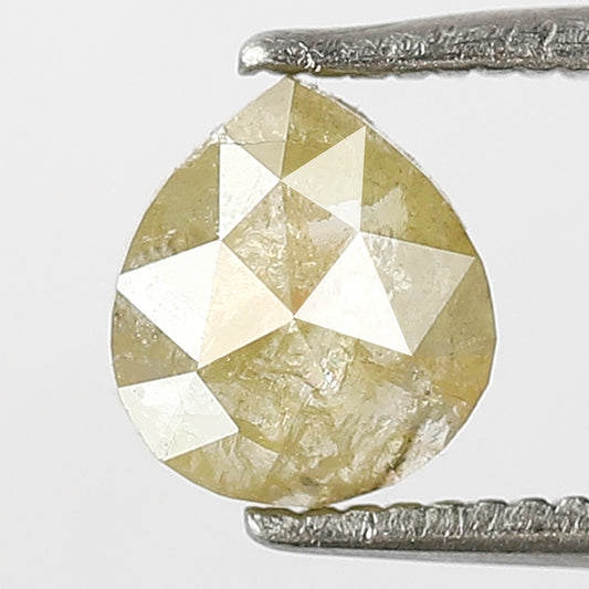 0.80 CT Pear Shape Translucent Natural Diamond, Loose Fancy Yellow Earth Mined Diamond For Making Anniversary Ring