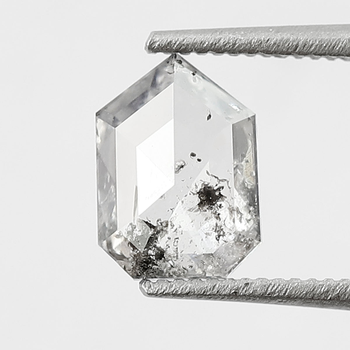 0.63 Ct bullet Shape Diamond 7 MM Loose Natural Salt and Pepper diamond pendant