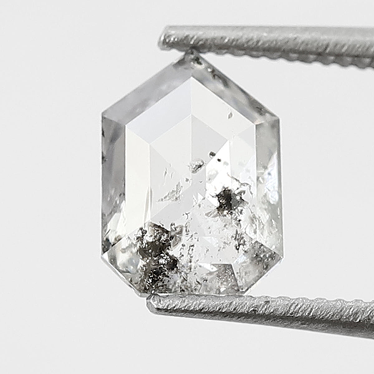 0.63 Ct bullet Shape Diamond 7 MM Loose Natural Salt and Pepper diamond pendant
