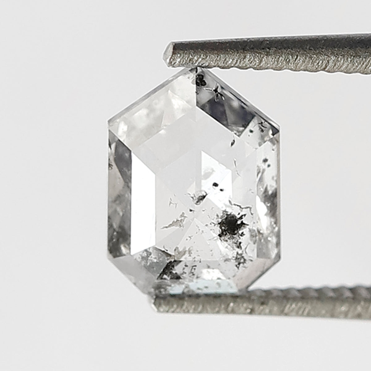 0.63 Ct bullet Shape Diamond 7 MM Loose Natural Salt and Pepper diamond pendant