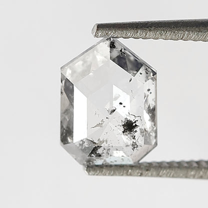 0.63 Ct bullet Shape Diamond 7 MM Loose Natural Salt and Pepper diamond pendant
