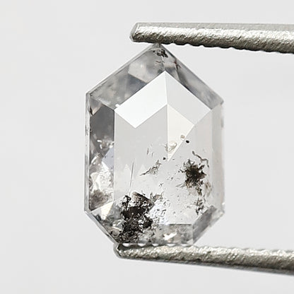 0.63 Ct bullet Shape Diamond 7 MM Loose Natural Salt and Pepper diamond pendant