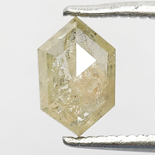 0.97 CT Translucent Hexagon Shape Diamond, Natural 7.60 x 5.00 MM Ethical Loose Diamond For Engagement Ring