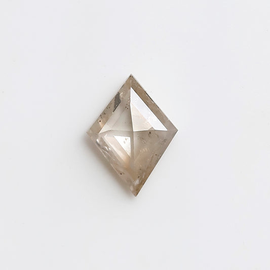 0.52 CT Kite shape Natural Loose Diamond, 7 mm Light Brownish color salt and pepper for minimalist design jewelry and Moissanite diamond ring
