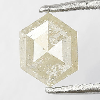 Hexagon Cut 0.63 Ct Natural Yellowish Rustic Diamond | 7.10 mm Ethical Loose Diamond For Bridal Jewelry