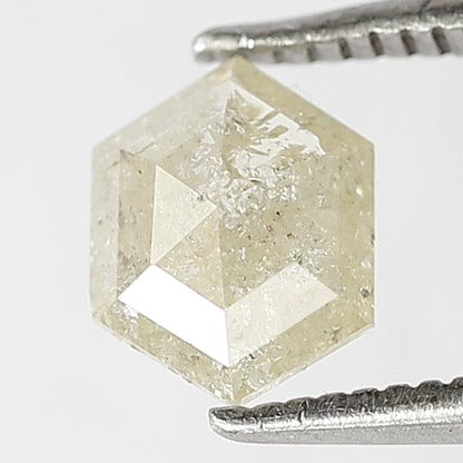Hexagon Cut 0.63 Ct Natural Yellowish Rustic Diamond | 7.10 mm Ethical Loose Diamond For Bridal Jewelry