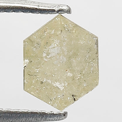 Hexagon Cut 0.63 Ct Natural Yellowish Rustic Diamond | 7.10 mm Ethical Loose Diamond For Bridal Jewelry