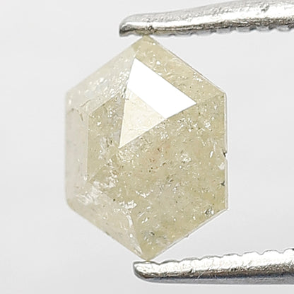 Hexagon Cut 0.63 Ct Natural Yellowish Rustic Diamond | 7.10 mm Ethical Loose Diamond For Bridal Jewelry