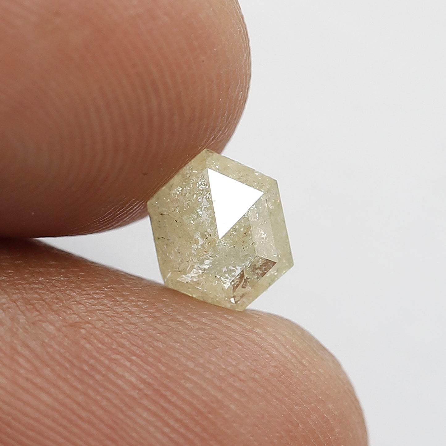 Hexagon Cut 0.63 Ct Natural Yellowish Rustic Diamond | 7.10 mm Ethical Loose Diamond For Bridal Jewelry
