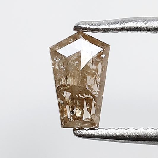 0.48 CT geometric natural loose Diamond, 6 mm Brownish color salt and pepper glaring faceted Diamond for making custom design ornaments