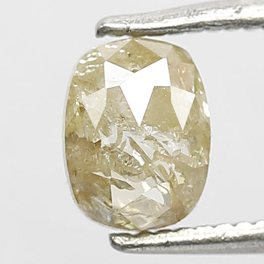 0.86 Ct Oval Cut Rustic Diamond | 6.30 mm Translucent Yellow Natural Ethically Sourced Loose Diamond For Oval Diamond Ring