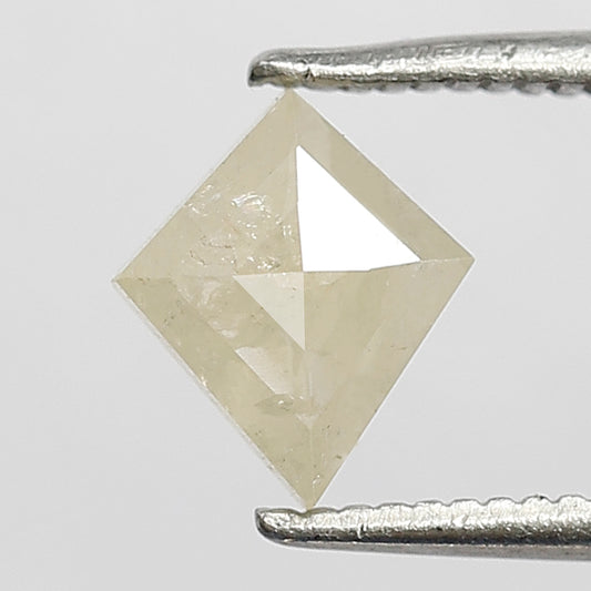 Natural Kite Shape 0.85 CT Loose Diamond, 7.50 MM Misty Yellow Conflict Free Rustic Diamond For Wedding Band