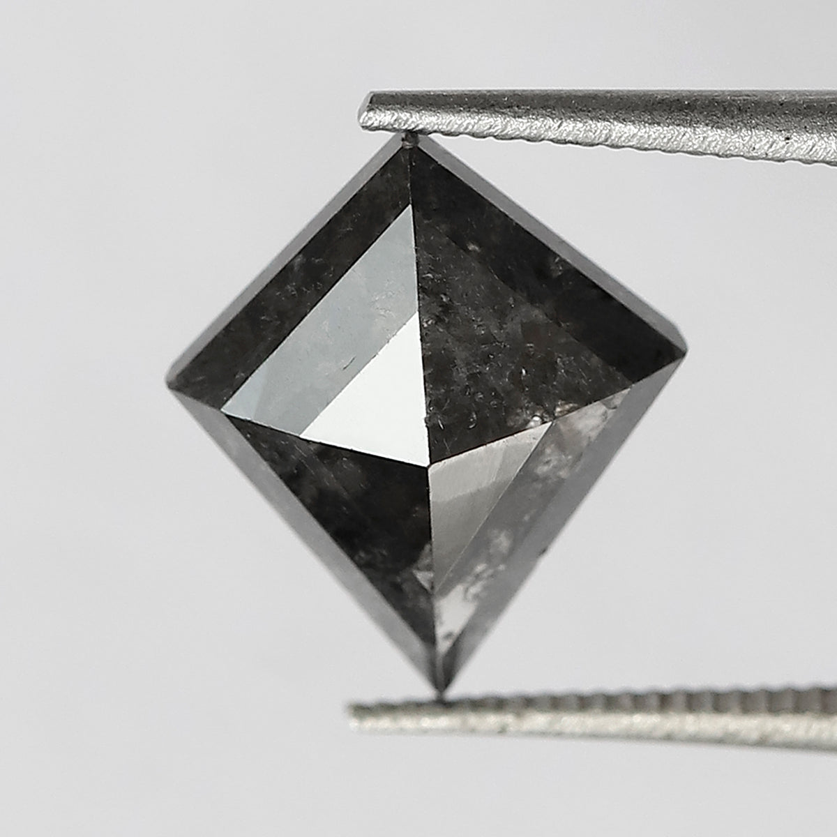 2.40 CT Kite Shape Salt and Pepper Diamond 11 MM Loose Natural Grey Black Color Diamond