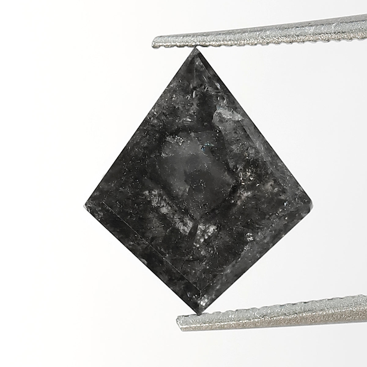 2.40 CT Kite Shape Salt and Pepper Diamond 11 MM Loose Natural Grey Black Color Diamond