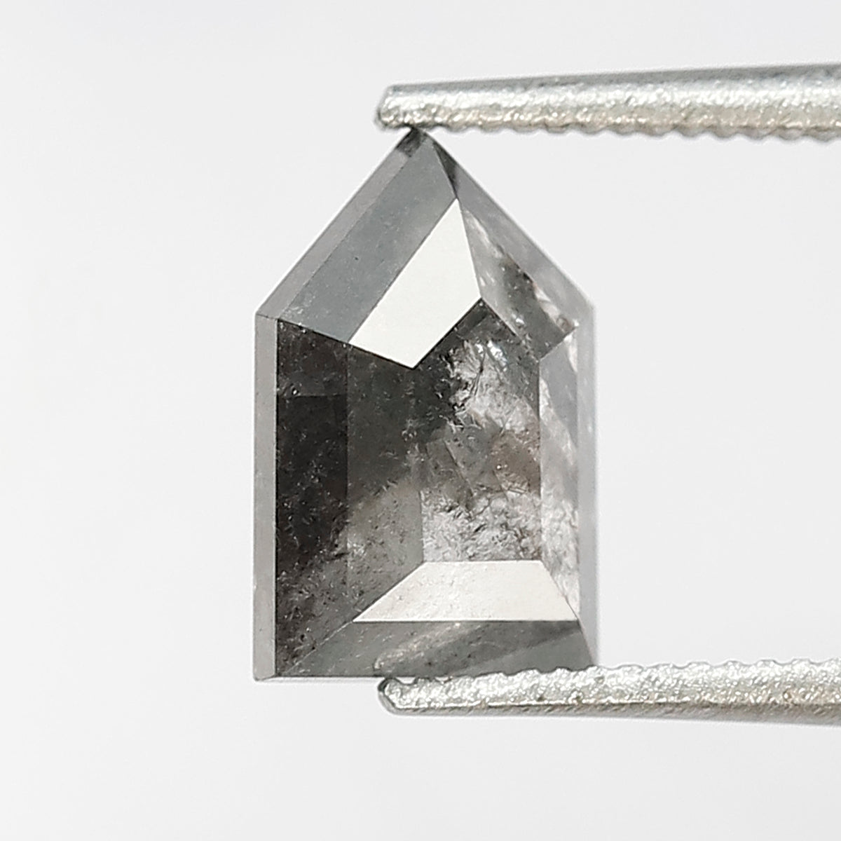 1.39 Ct Bullet Cut Salt and Pepper Diamond 8 MM Loose Natural Grey Black Color Diamond
