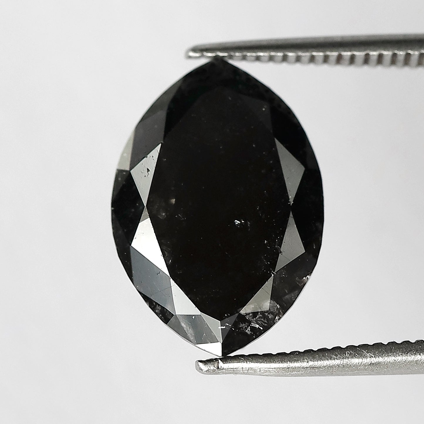 5.76 CT Large Marquise cut Loose Earth Mined Diamond, 14.40 mm Natural Blackish Salt and Pepper Diamond For Pendant and Ring