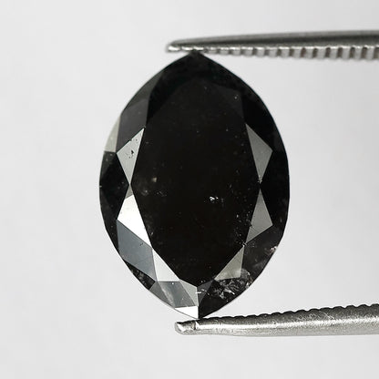 5.76 CT Large Marquise cut Loose Earth Mined Diamond, 14.40 mm Natural Blackish Salt and Pepper Diamond For Pendant and Ring