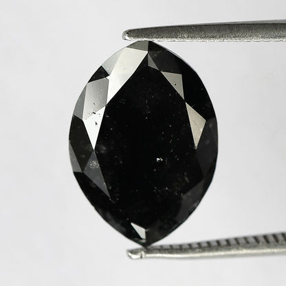 5.76 CT Large Marquise cut Loose Earth Mined Diamond, 14.40 mm Natural Blackish Salt and Pepper Diamond For Pendant and Ring