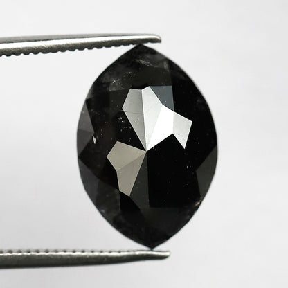 5.76 CT Large Marquise cut Loose Earth Mined Diamond, 14.40 mm Natural Blackish Salt and Pepper Diamond For Pendant and Ring