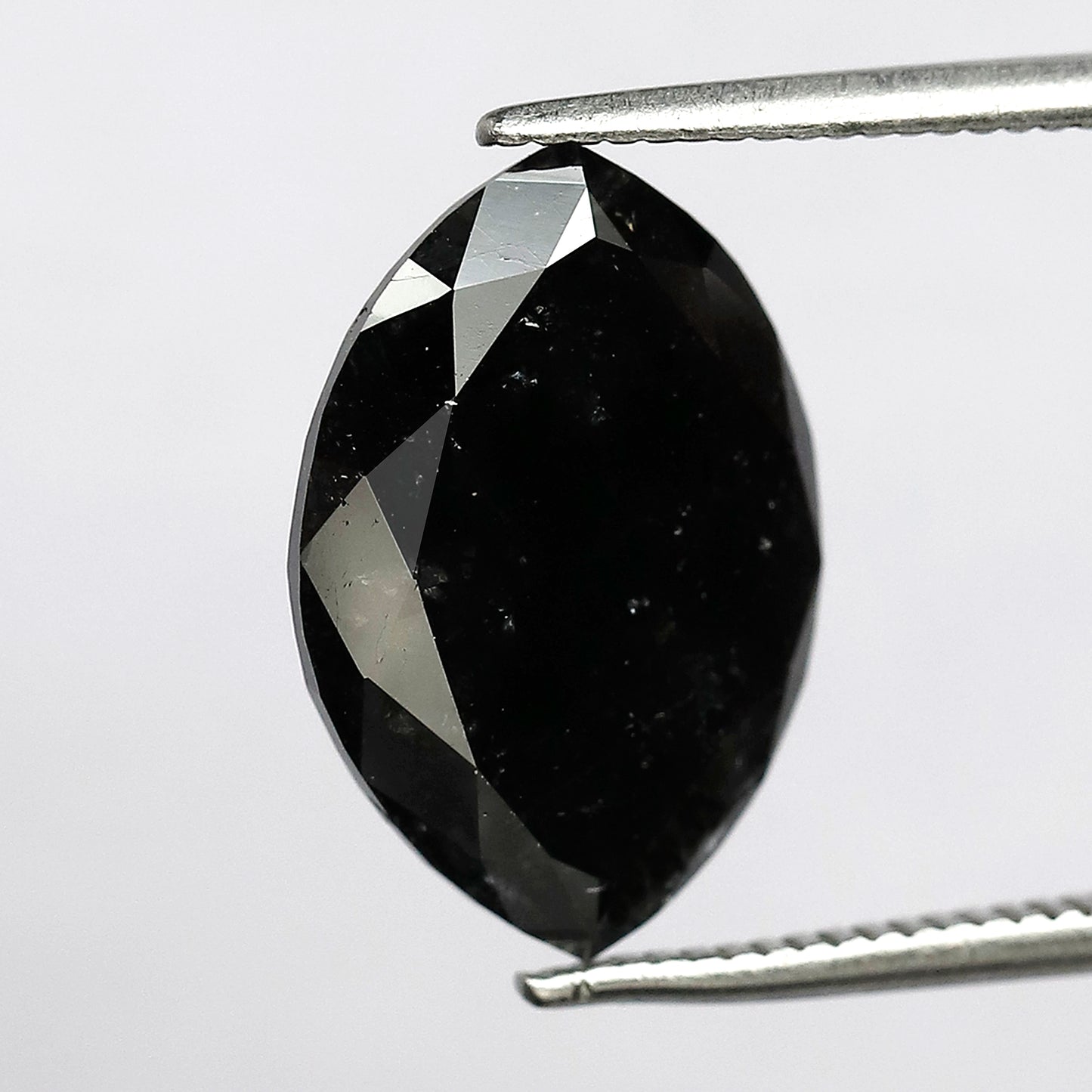 5.76 CT Large Marquise cut Loose Earth Mined Diamond, 14.40 mm Natural Blackish Salt and Pepper Diamond For Pendant and Ring