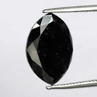 5.76 CT Large Marquise cut Loose Earth Mined Diamond, 14.40 mm Natural Blackish Salt and Pepper Diamond For Pendant and Ring