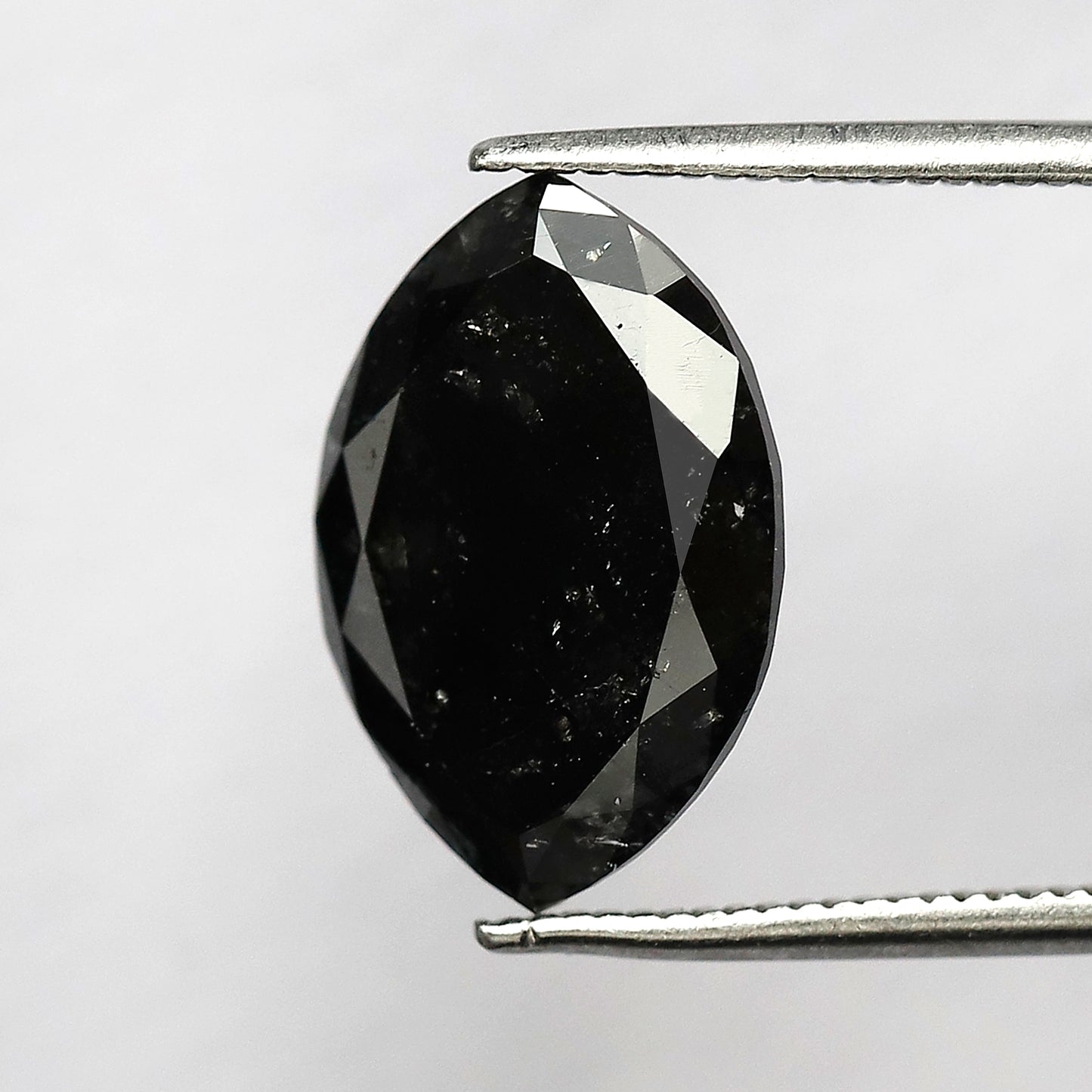 5.76 CT Large Marquise cut Loose Earth Mined Diamond, 14.40 mm Natural Blackish Salt and Pepper Diamond For Pendant and Ring