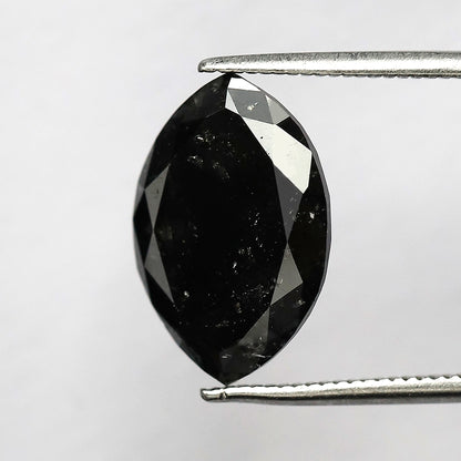 5.76 CT Large Marquise cut Loose Earth Mined Diamond, 14.40 mm Natural Blackish Salt and Pepper Diamond For Pendant and Ring