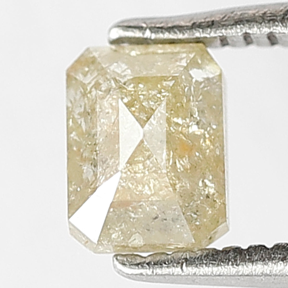 0.63 Ct Emerald Cut Rustic Diamond | 5.40 mm Natural Earth Mined Loose Diamond for Wedding Jewelry