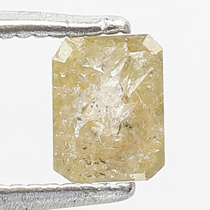 0.63 Ct Emerald Cut Rustic Diamond | 5.40 mm Natural Earth Mined Loose Diamond for Wedding Jewelry