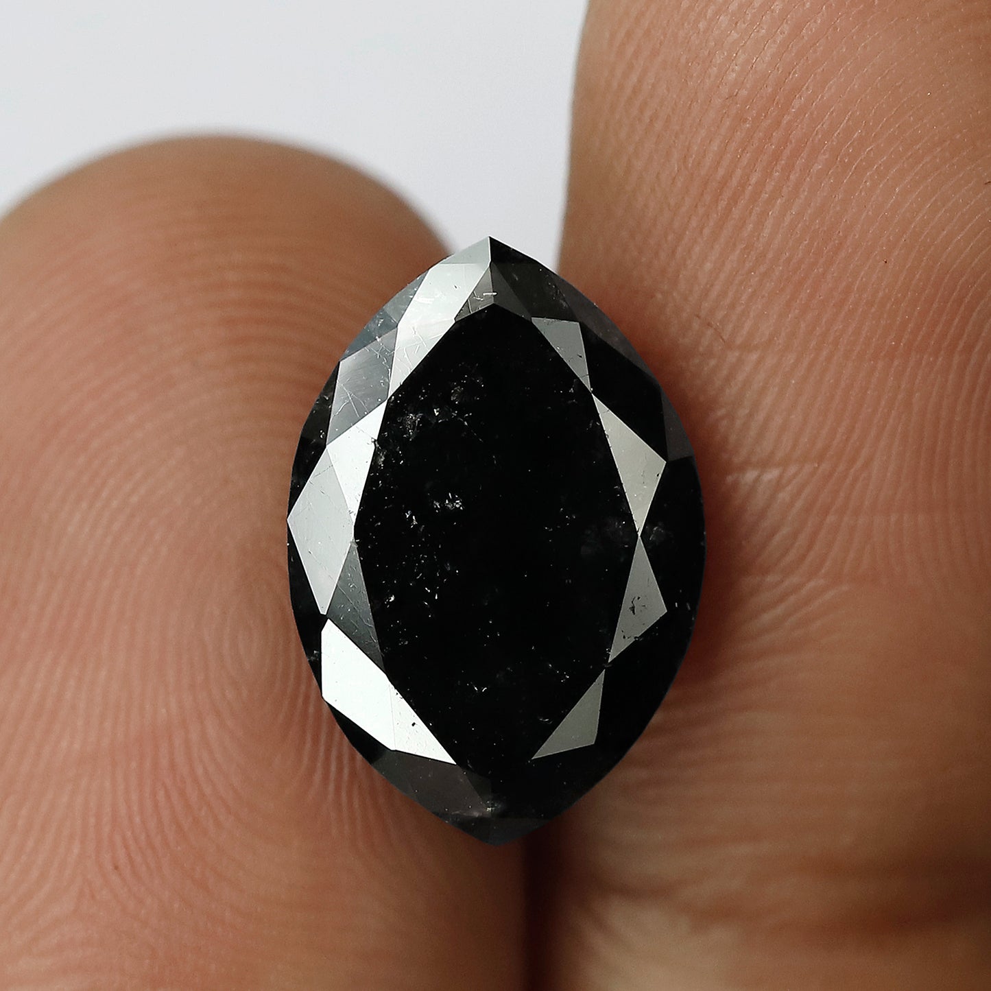 5.76 CT Large Marquise cut Loose Earth Mined Diamond, 14.40 mm Natural Blackish Salt and Pepper Diamond For Pendant and Ring